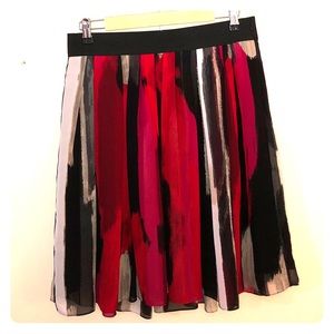 Flowy red black and grey skirt